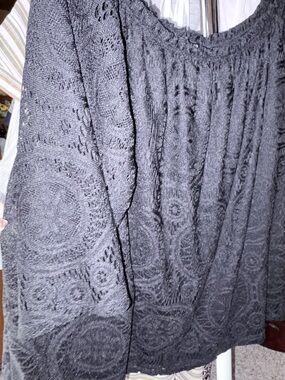 Ing Black Lace Peasant Tunic